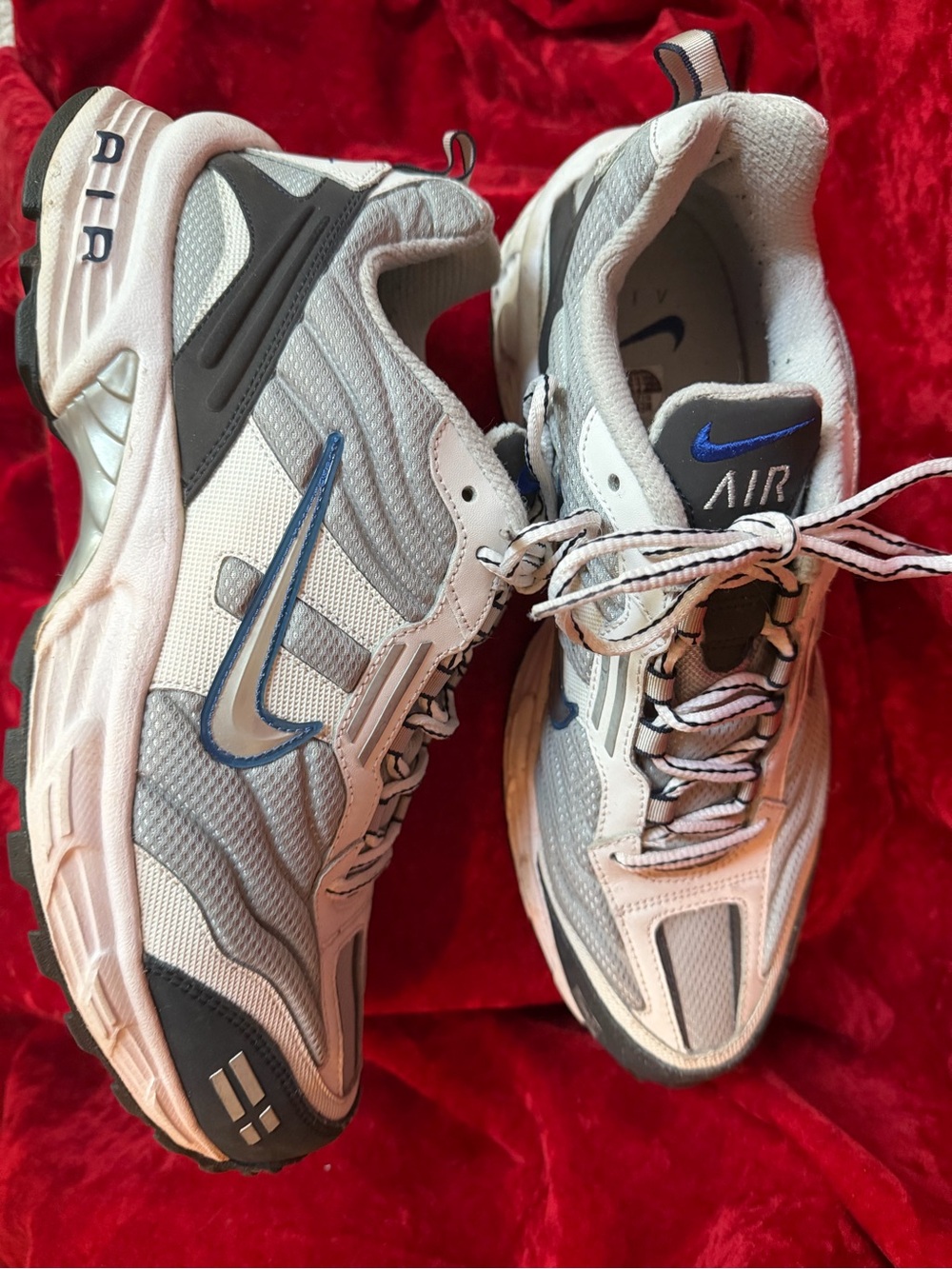 Vtg Nike White, Gray & Blue Air Copious  Men's Running Shoes Sneakers Sz 11 EUC